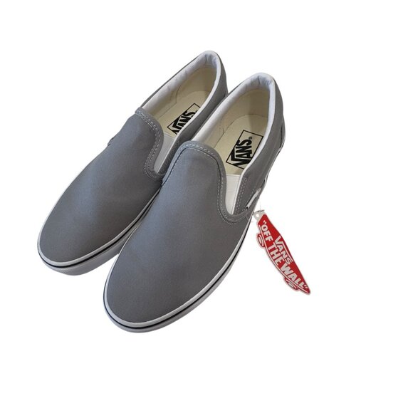 Vans Mens Unisex Classic Slip-On Sneakers Gray Size 8 Women SZ 9.5 - Picture 11 of 16